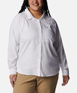 Columbia-Women’s Anytime Lite™ Long Sleeve Shirt – Plus Size-2032752-columbia promo code