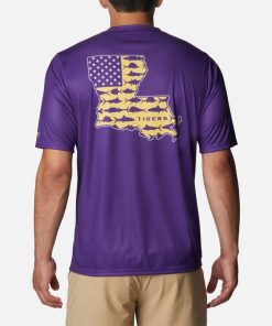 Columbia-Mens Collegiate PFG Terminal Tackle™ Short Sleeve Shirt – LSU-1990181_LSU-columbia pants 2