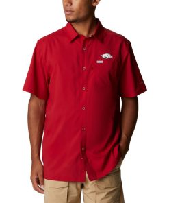 Columbia-Mens Collegiate PFG Slack Tide™ Camp Shirt – Arkansas-1958291_ARK-columbia fleece jacket 2