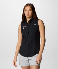 Columbia-Womens PFG Tamiami™ Sleeveless Shirt – Atlanta Falcons-OCS0272_AF-columbia pfg