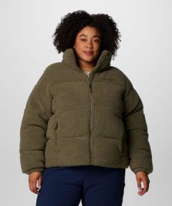 Columbia-Womens Puffect™ Sherpa Jacket – Plus Size-2089232-columbia rain jacket women