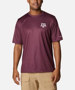 Columbia-Mens Collegiate PFG Terminal Tackle™ Short Sleeve Shirt – Texas A&M-1990181_TAM-columbia fishing shirts