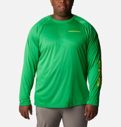 Columbia-Mens Collegiate PFG Terminal Tackle™ Long Sleeve Shirt - Big - Oregon-1892212_UO-columbia promo code