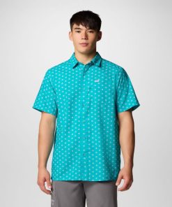 Columbia-Mens PFG Super Slack Tide™ Short Sleeve Shirt – Miami Dolphins-OCS0263_MD-columbia backpack