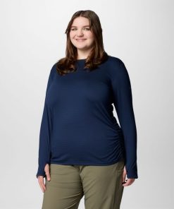 Columbia-Womens Leslie Falls™ Long Sleeve Shirt – Plus Size-2033372-columbia jackets