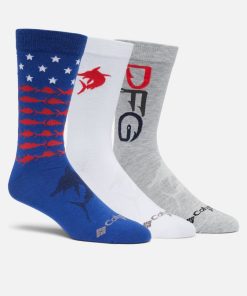 Columbia-Mens PFG Americana Crew Sock – 3pk-DGU0366-columbia outlet near me 2