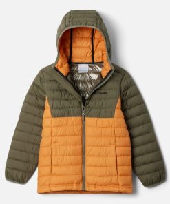 Columbia-Boys Powder Lite™ II Hooded Jacket-2090021-columbia rain jacket women