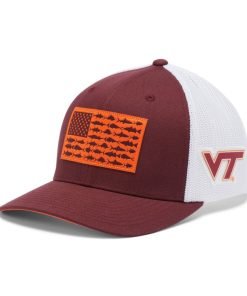 Columbia-PFG Mesh™ Fish Flag Ball Cap – Virginia Tech-1913151_VT-columbia rain jacket women