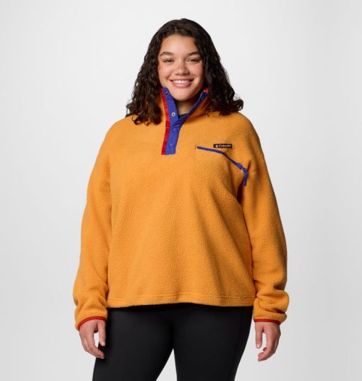 Columbia-Womens Helvetia™ II Cropped Half Snap Fleece Pullover - Plus Size-2092232-columbia pfg