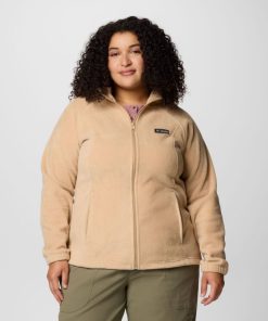 Columbia-Womens Benton Springs™ Full Zip Fleece Hoodie – Plus Size-1955442-womens columbia jacket