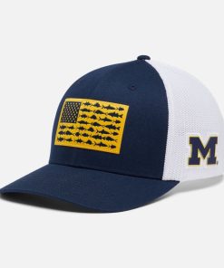 Columbia-PFG Mesh™ Fish Flag Ball Cap – Michigan-1913151_UM-columbia pfg