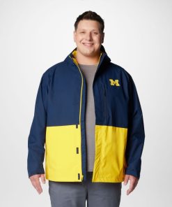 Columbia-Mens Collegiate Field Bound™ Jacket – Michigan – Big-2096822_UM-columbia raincoat