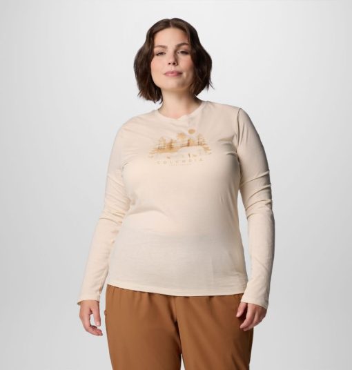 Columbia-Womens Hidden Haven™ Long Sleeve T-Shirt - Plus Size-1960005-columbia stores near me