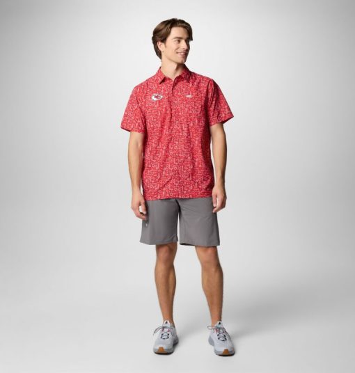 Columbia-Mens PFG Super Slack Tide™ Short Sleeve Shirt - Kansas City Chiefs-OCS0264_KC-columbia sportswear men's jackets - Image 2