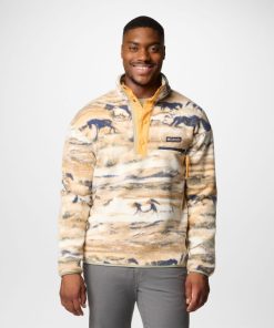 Columbia-Mens Helvetia™ II Printed Half Snap Printed Fleece Pullover-2098461-columbia jackets for men