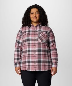 Columbia-Womens Calico Basin™ Flannel Long Sleeve Shirt – Plus Size-2052432-columbia winter boots