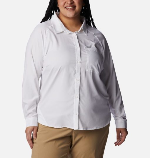 Columbia-Women’s Anytime Lite™ Long Sleeve Shirt - Plus Size-2032752-columbia men's jackets and coats