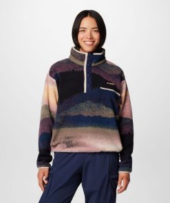 Columbia-Womens Helvetia™ II Printed Cropped Half Snap Fleece Pullover-2098501-columbia coat