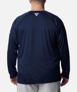 Columbia-Mens Collegiate PFG Terminal Tackle™ Long Sleeve Shirt – Big – Michigan-1892212_UM-columbia hats 2