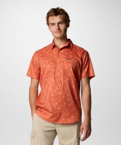 Columbia-Mens Utilizer™ Printed Woven Short Sleeve Shirt-1990821-columbia rain resistant jacket