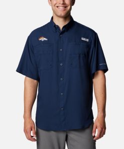 Columbia-Mens PFG Tamiami™ Short Sleeve Shirt – Denver Broncos-OCS0268_DB-columbia winter jackets