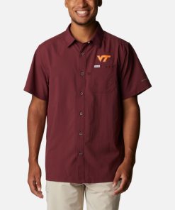 Columbia-Mens Collegiate PFG Slack Tide™ Camp Shirt – Virginia Tech-1958291_VT-columbia jackets women