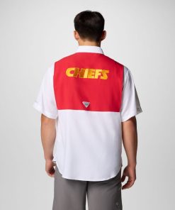 Columbia-Mens PFG Tamiami™ Colorblocked Short Sleeve Shirt – Kansas City Chiefs-OCS0270_KC-columbia mens jackets 2