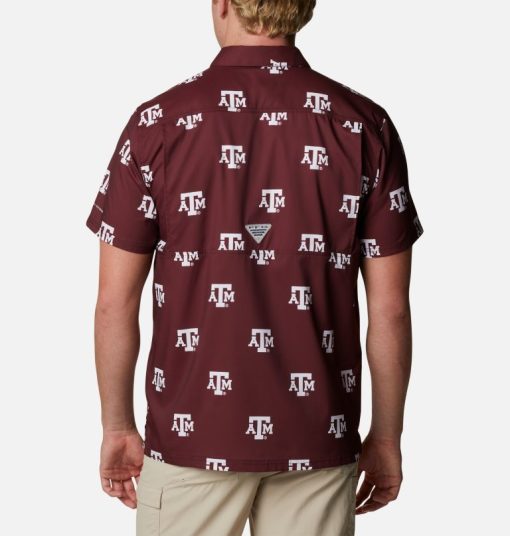 Columbia-Mens Collegiate PFG Super Slack Tide™ Shirt - Texas A&M-1892201_TAM-columbia jacket men - Image 2