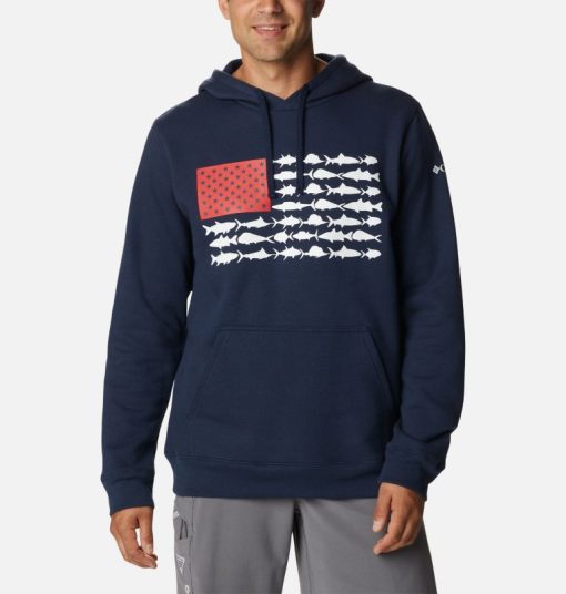 Columbia-Mens PFG™ Fish Flag II Hoodie-1992911-columbia rain gear