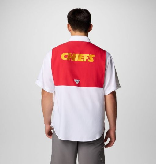 Columbia-Mens PFG Tamiami™ Colorblocked Short Sleeve Shirt - Kansas City Chiefs-OCS0270_KC-columbia shirts for men - Image 2