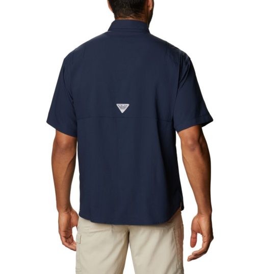 Columbia-Mens Collegiate PFG Tamiami™ Short Sleeve Shirt - Tall - West Virginia-1277023_WV-columbia mens jacket - Image 2