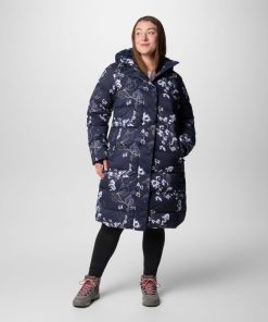 Columbia-Womens Boundless Days™ Printed Long Down Jacket – Plus Size-2105192-columbia jackets women