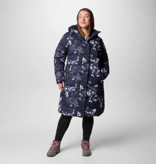 Columbia-Womens Boundless Days™ Printed Long Down Jacket - Plus Size-2105192-columbia jackets women