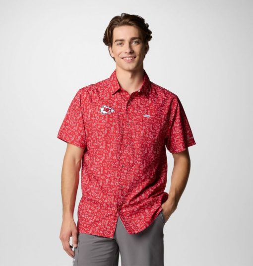 Columbia-Mens PFG Super Slack Tide™ Short Sleeve Shirt - Kansas City Chiefs-OCS0264_KC-columbia sportswear men's jackets