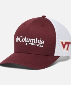 Columbia-PFG Mesh™ Ball Cap – Virginia Tech-1809851_VT-mens columbia jacket