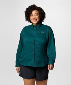 Columbia-Womens PFG Tamiami™ II Long Sleeve Shirt – Plus Size-1275702-columbia men’s jackets and coats