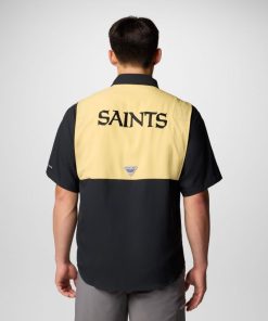 Columbia-Mens PFG Tamiami™ Colorblocked Short Sleeve Shirt – New Orleans Saints-OCS0270_NOS-columbia sweater 2