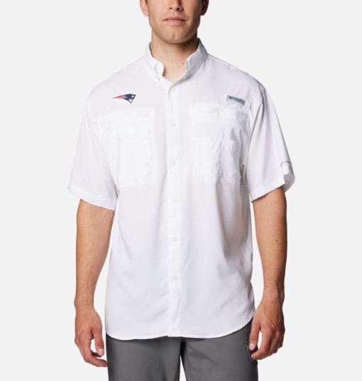 Columbia-Mens PFG Tamiami™ Short Sleeve Shirt - New England Patriots-OCS0268_NP-columbia rain jacket women