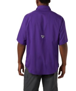 Columbia-Mens Collegiate PFG Tamiami™ Short Sleeve Shirt – Tall – Louisiana-1277023_LSU-columbia coats 2