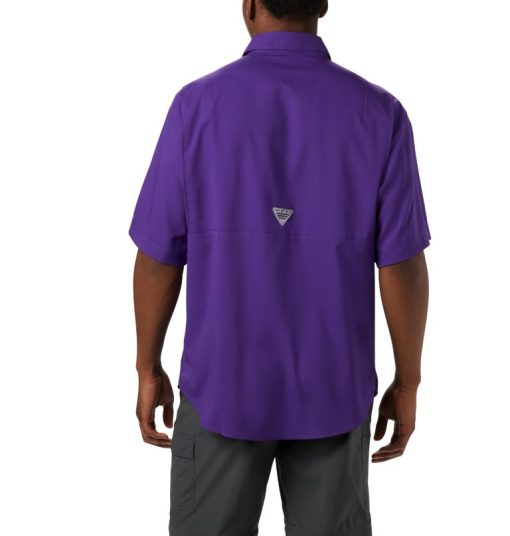 Columbia-Mens Collegiate PFG Tamiami™ Short Sleeve Shirt - Tall - Louisiana-1277023_LSU-columbia coats - Image 2