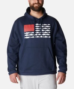 Columbia-Mens PFG™ Fish Flag II Hoodie – Big-1992912-columbia hoodie