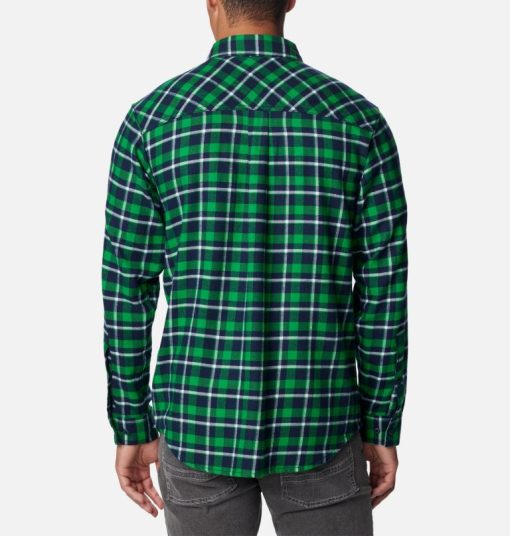 Columbia-Mens Collegiate Flare Gun™ Flannel Long Sleeve Shirt - Notre Dame-1561651_ND-columbia jacket women - Image 2