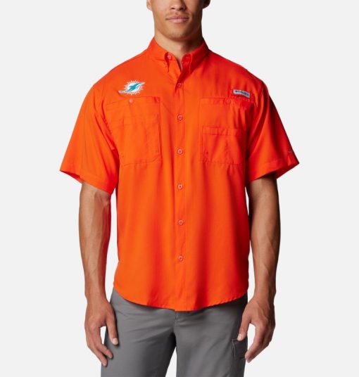 Columbia-Mens PFG Tamiami™ Short Sleeve Shirt - Miami Dolphins-OCS0268_MD-columbia stores near me