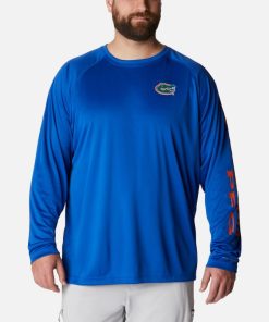 Columbia-Mens Collegiate PFG Terminal Tackle™ Long Sleeve Shirt – Big – Florida-1892212_FLA-columbia hiking shoes