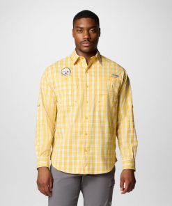 Columbia-Mens PFG Super Tamiami™ Long Sleeve Shirt – Pittsburgh Steelers-OCS0265_PS-mens columbia jacket