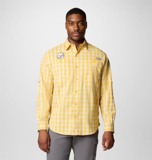 Columbia-Mens PFG Super Tamiami™ Long Sleeve Shirt - Pittsburgh Steelers-OCS0265_PS-mens columbia jacket