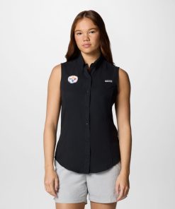 Columbia-Womens PFG Tamiami™ Sleeveless Shirt – Pittsburgh Steelers-OCS0272_PS-columbia pfg shirts