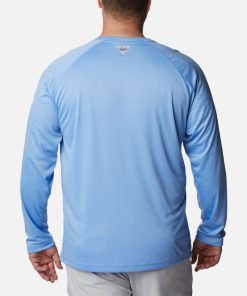 Columbia-Mens Collegiate PFG Terminal Tackle™ Long Sleeve Shirt – Big – North Carolina-1892212_NC-columbia rain jacket women 2