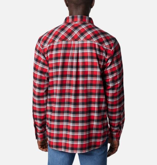 Columbia-Mens Collegiate Flare Gun™ Flannel Long Sleeve Shirt - Wisconsin-1561651_WIS-columbia men's jackets and coats - Image 2