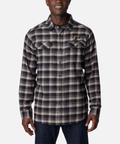 Columbia-Mens Collegiate Flare Gun™ Flannel Long Sleeve Shirt – Purdue-1561651_PD-columbia rain gear